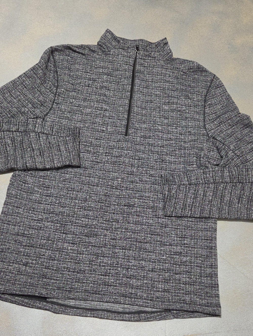 lululemon athletica Men's Charcoal Heather Surge Warm Half-Zip Sweater